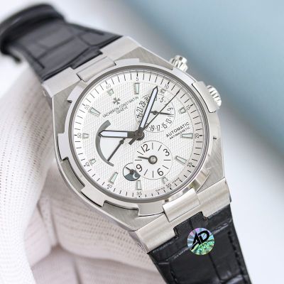 Vacheron Constantin Overseas 42mm Waterproof 150m 316L Steel Silver Case White Face Watch